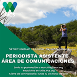 Convocatoria al cargo de Periodista asistente del Programa de Comunicaciones de WCS Chile